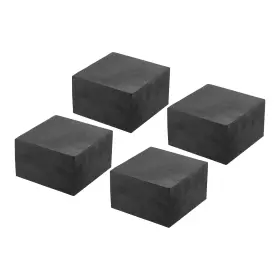 Zaplyte 767153447099 2pcs Square Vibration Isolation Mats 3.94 Inch X 2.4 Black