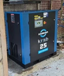 Used 25-hp Kaishan Rotary Compressor / Skid Enclosed With Computer*. Fixed Price $7400.00.