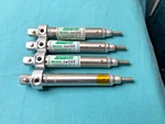 4 Pcs Speedaire 6w088 Pneumatic Cylinders, Single Acting, Thread. Fixed Price $29.98.