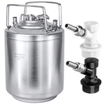 Tmcraft 2.6 Gallon Mini Ball Lock Keg, Stainless Steel Double Post .... Fixed Price $130.46.