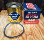 Vintage Atlas F-12 Heavy Duty Micronal Oil Filter Nos. Fixed Price $25.00.