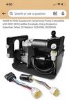 Tahoe Vigor Air Ride Suspension Compressor Pump Compatible With 2001-2015 Gm. Fixed Price $85.00.