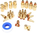 30 Pieces 1/4" Npt Air Coupler And Plug Kit, Quick Connect Fittings, Industr. Fixed Price $49.99.