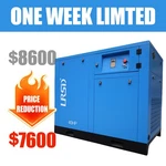 40hp Rotary Screw Air Compressor 3phase 185-100cfm 230 208 220v 145psi-120psi. Fixed Price $7600.00.
