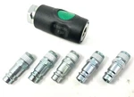 Prevost High Flow Safety Air Coupler Esi 071201 1/4'' Fpt W/ 5 Ea Erp 076251 Oem. Fixed Price $46.00.