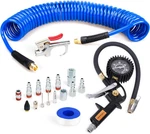18 Pieces Air Compressor Accessories Kit, 1/4 Inch X 25 Ft Recoil Poly Compr. Fixed Price $46.95.