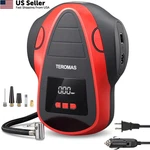Teromas Tire Inflator Portable Air Compressor, Ac/dc Power (110v/12v), Red. Fixed Price $53.13.