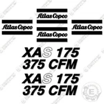 Fits Atlas Copco Xas 175 375 Cfm Decal Kit Air Compressor - 7 Year 3m Vinyl!. Fixed Price $124.95.