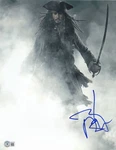 Johnny Depp Signed 'pirates Of The Caribbean' 11x14 Photo Autograph Beckett. Fixed Price $386.09.