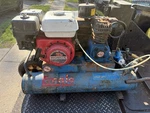 Emglo Portable Air Compressor Honda Gx140 5.0 Hp Gas Steel Tank Blue Red. Fixed Price $475.00.