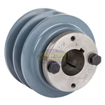 Cast Iron 3.35" Dual Groove Pulley Belt B Section 5l With 1-1/8" Sheave Bushing. Fixed Price $54.95.