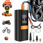 Tire Inflator Portable Air Compressor - 150psi With Black. Fixed Price $49.98.