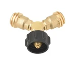 Propane Tank Y Splitter Adapter, 2 Way Lp Gas Adapter. Fixed Price $24.95.