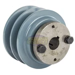 Cast Iron 3.35" Dual Groove Pulley Belt B Section 5l With 3/4" Sheave Bushing. Fixed Price $54.95.