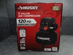 Husky 3 Gal 120 Psi Portable Electric Oil-free Light Duty Pancake Air Compressor. Fixed Price $40.99.
