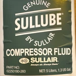 Sullair Compressor Fluid 5 Liters 1.3 Us Gal Mpn 02250180-260. Fixed Price $199.99.