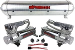 Airmaxxx 5 Gallon Aluminum Air Tank Raw Finish & Dual Compressors 580 Chrome. Fixed Price $571.39.