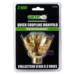 3 Way Air Hose Splitter Quick Coupler Manifold Inlet 1/4 Couplers Grip. Fixed Price $21.95.