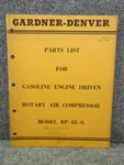 Oem Gardner Denver Rp-85-g Rotary Portable Air Compressor Parts List Book Manual. Fixed Price $37.49.