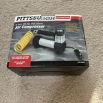 Compact Air Compressor, 12 Volt 100 Psi - Pittsburgh With Flex Hose. Fixed Price $70.00.