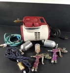 Vtg Thomas Industries Diaphragm Sprayer / Compressor Model 600-12 + 2 Spray Guns. Fixed Price $89.95.