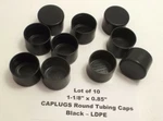 Lot Of 10 1-1/8" X 0.85" Caplugs Round Tubing Caps (finishing Cap) Black - Ldpe. Fixed Price $8.00.