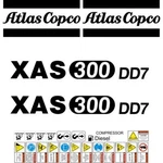 Atlas Copco Xas300 Dd7 Decals - Repro Decal Sticker Kit. Fixed Price $110.83.