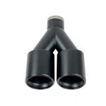 Universal Exhaust Tip 60mm Inlet 90mm Outlet Dual Slant Angle Matte Black Pow.... Fixed Price $95.07.