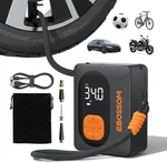 Tire Inflator Portable Air Compressor Cordless Bike Pump With Digital Dual Value. Fixed Price $32.99.