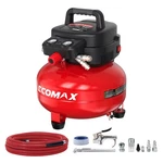 Ecomax Air Compressor 6 Gallon 150 Psi Pancake Portable Psi, Red. Fixed Price $240.64.