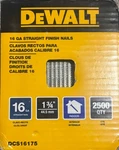 (qty 2500) Dewalt Dcs16175: 16 Gauge 1-3/4" Straight Finish Nails, Indoor Nails. Fixed Price $12.00.