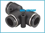Rapidair Compressed Air Tubing Piping 1/2" Tee Fitting Push Lock. Fixed Price $9.93.