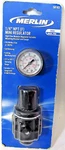 Merlin Mini Regulator 1/4" Npt (f) 300 Max. Psi 7". X 2 1/2" Black. Fixed Price $22.95.