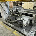 Used 100-hp 460v, Gardner Denver Open Skid Rotary Air Compressor Model Erh99e. Fixed Price $2500.00.