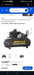 Schulz Air Compressor, 10hp, 3 Phase, 120 Gallons Tank, 40cfm, 175 Psi. Fixed Price $2500.00.