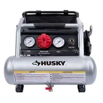 Husky 1 Gal. Portable Electric-powered Silent Air Compressor. Fixed Price $96.75.