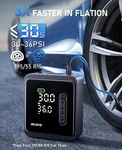 Tire Inflator Portable Air Compressor, 150psi Cordless Pump For Car Tires.... Fixed Price $85.10.