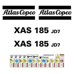 Atlas Copco Xas185 Jd7 Decals - Repro Decal Sticker Kit. Fixed Price $112.31.
