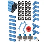 Fastpipe 1" Aluminum Compressed Air Tubing 90 Ft Master Kit F28090 Piping. Fixed Price $880.86.
