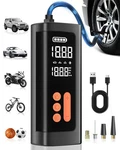 Tire Inflator Portable Air Compressor, Pump For Car Tires 3-150psi Cordle.... Fixed Price $37.16.