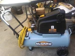 Mcgraw 8 Gallon Oil Free Portable Air Compressor 1.5 Hp Motor, 150 Psi Workshop. Fixed Price $229.95.
