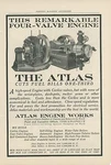 1906 Atlas Engine Works Ad Indianapolis Four Valve High Speed Industrial. Fixed Price $9.99.