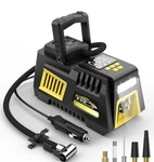 12v Dc Portable Air Compressor Pump, Digital Tire Inflator Led Light Car Bike. Fixed Price $34.99.