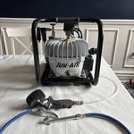 Jun-air 1104360 3-4 Series Oil Lubricated Piston Air Compressor 120psi. Fixed Price $450.00.