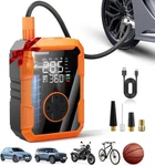 Portable Air Pump For Car Tires, 150 Psi Tire Inflator Cordless With Led Light,. Fixed Price $31.99.