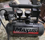 Maxus Ex1001 1-gallon Air Compressor Portable, Oil-free, Hot Dog-style Unit Euc. Fixed Price $88.11.