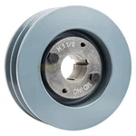 Cast Iron 5" Dual Groove Pulley 2 Belt B Section 5l With 1-1/8" Sheave Bushing. Fixed Price $64.95.