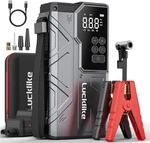 Lucklike Jump Starter With Air Compressor, 4000a Portable Car Battery Booster. Fixed Price $84.99.