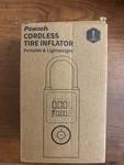 Powools Cordless Tire Inflator Portable Air Compressor Digital Display Car Bike. Fixed Price $45.90.