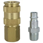 Milton S-216 V Style European Interchange Air Coupler Plug 1/4" Npt High Flow. Fixed Price $16.95.